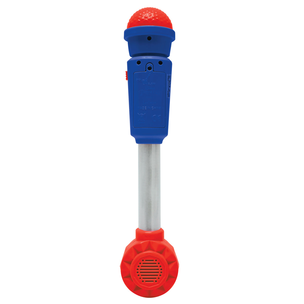 Rear view of the Spider-Man light-up microphone and speaker