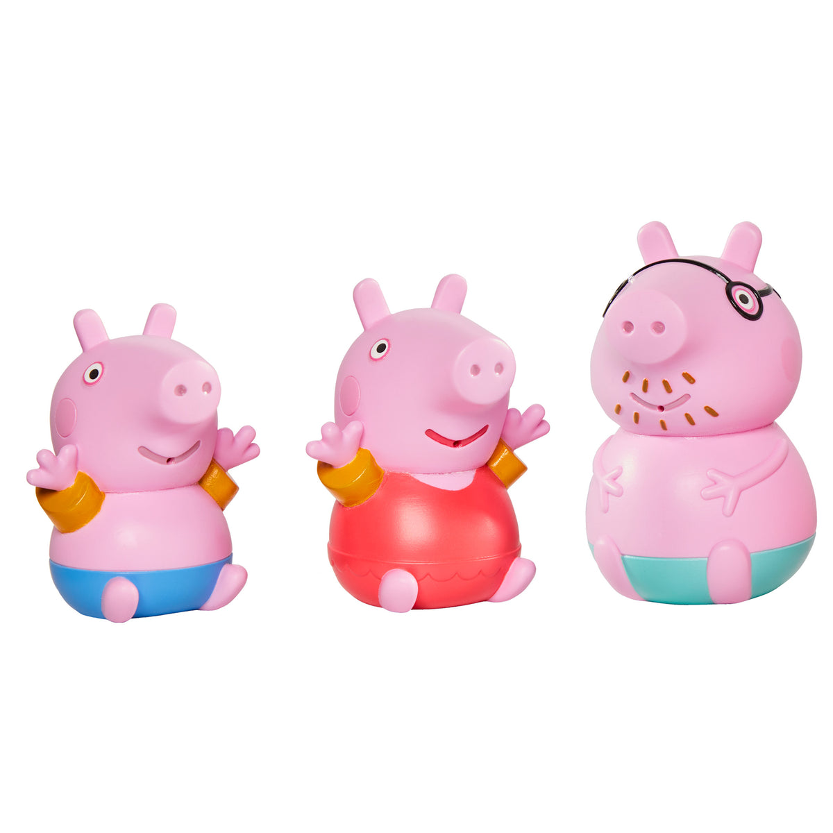 Toomies Peppa Pig Daddy Pig, Peppa & George Bath Squirters 3 Pack