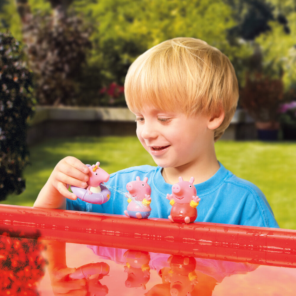 TOMY Toomies Peppa Pig, George & Baby Evie Bath Squirters