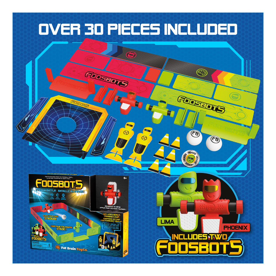Fat Brain Toys Foosbots Stadium Battle Tabletop Football Game