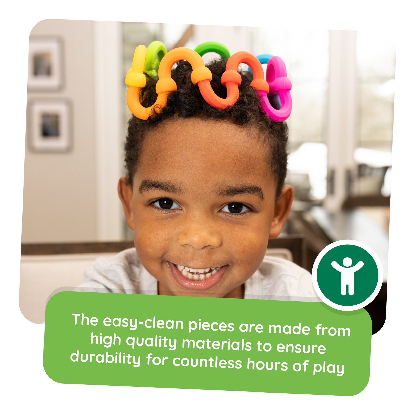 Fat Brain Toys Plip Links 20-Piece Silicone Construction Set