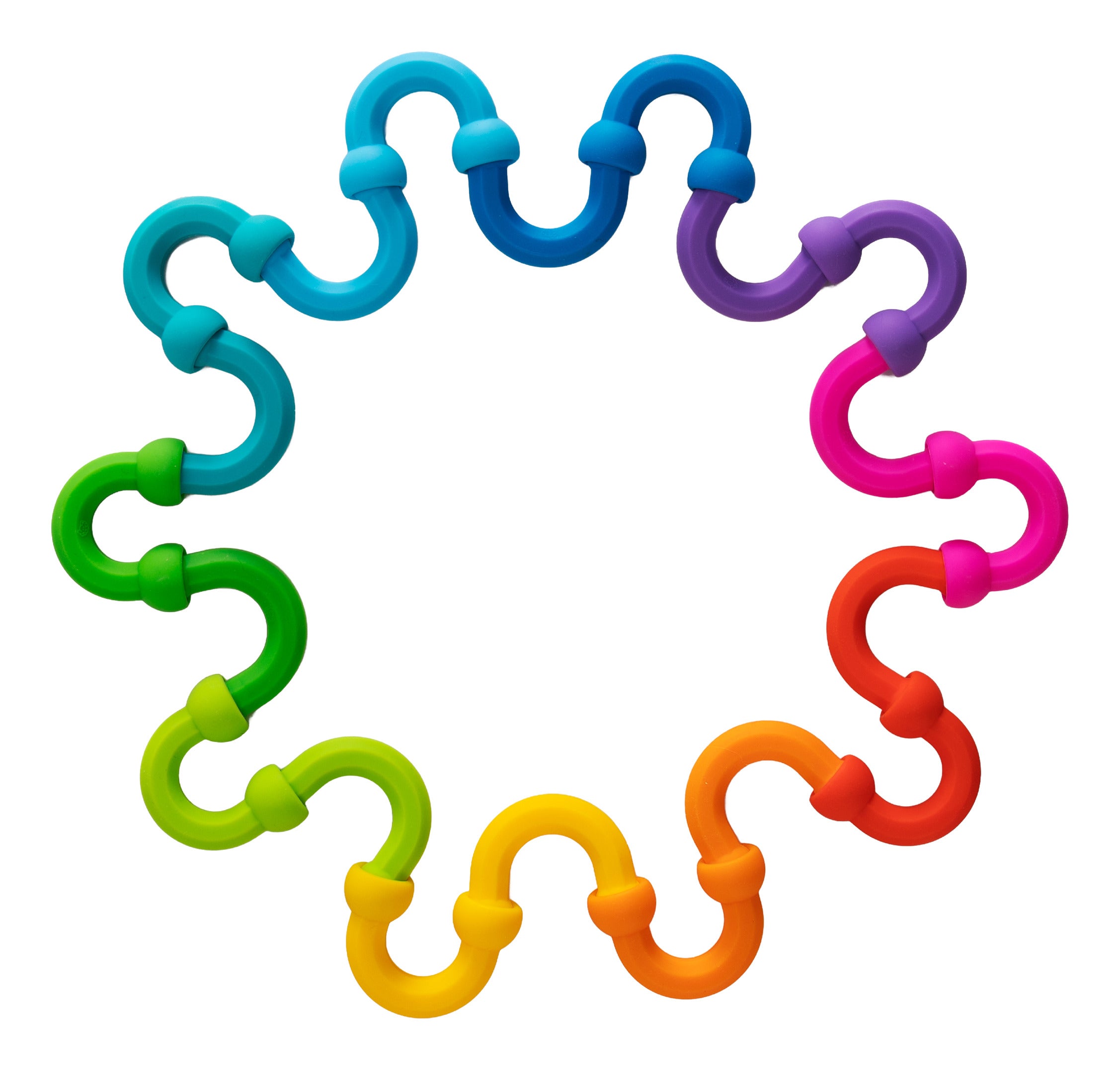 Fat Brain Toys Plip Links 20-Piece Silicone Construction Set