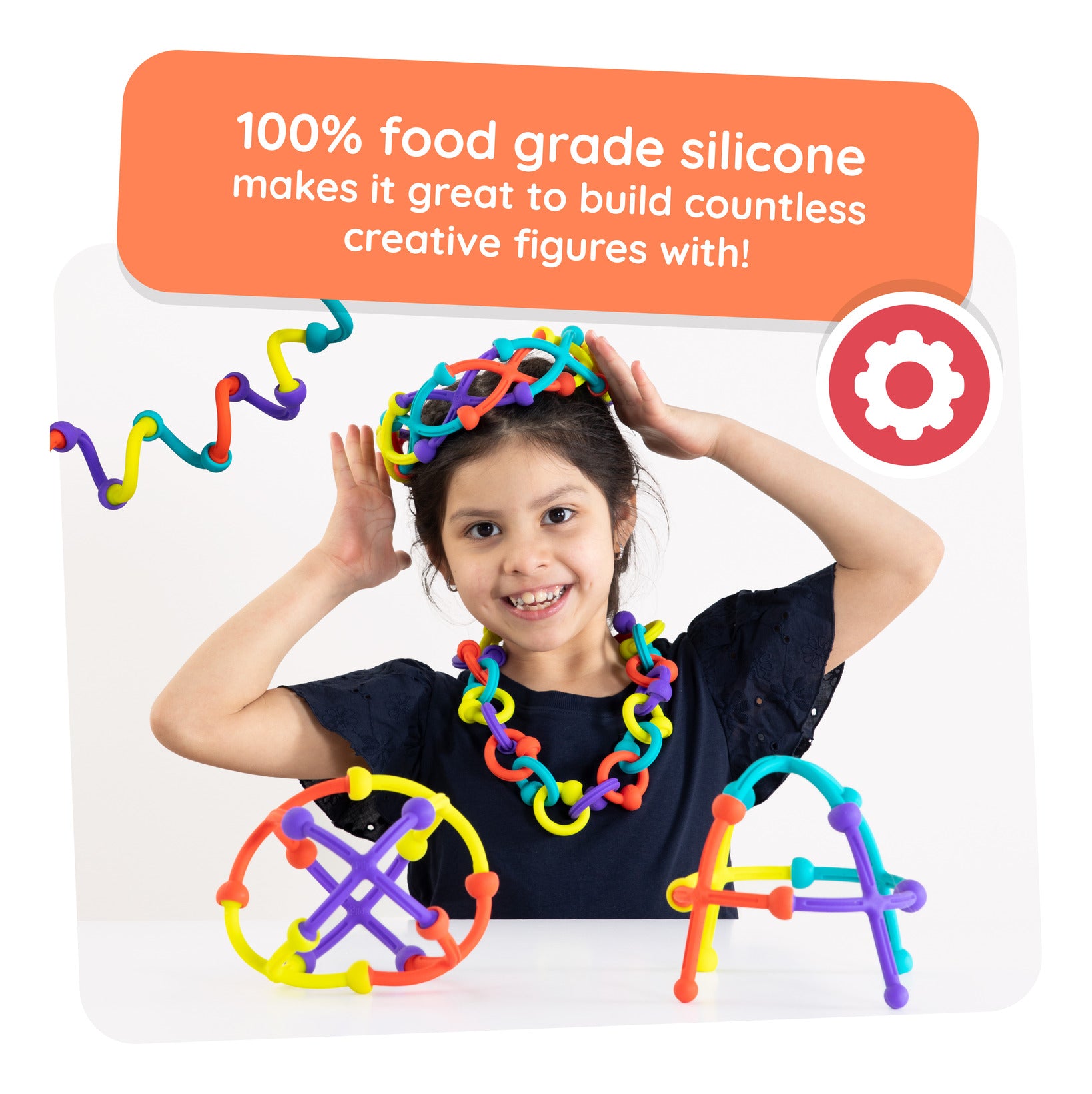 Fat Brain Toys Plip Kit Silicone Construction Set
