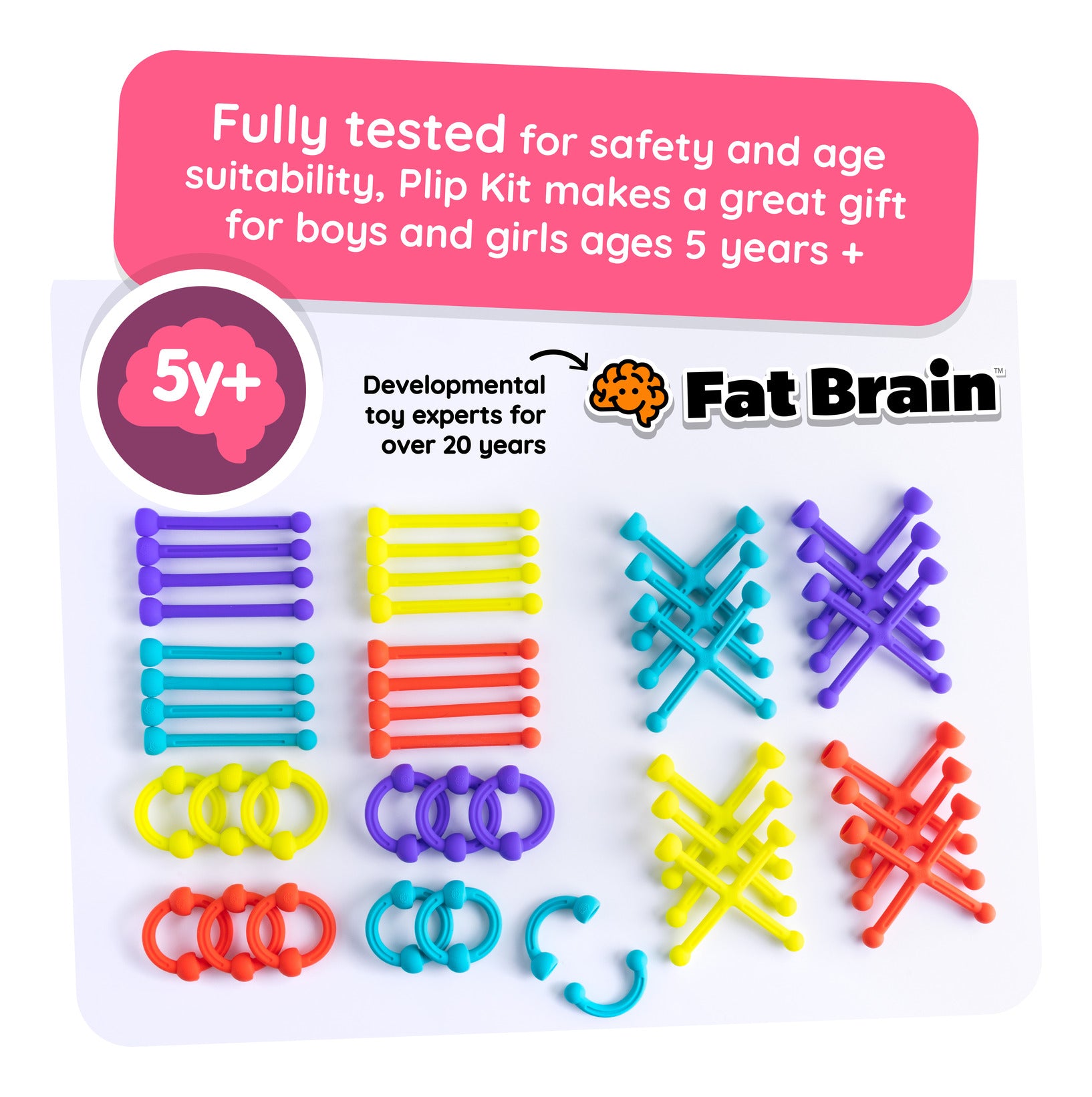 Fat Brain Toys Plip Kit Silicone Construction Set