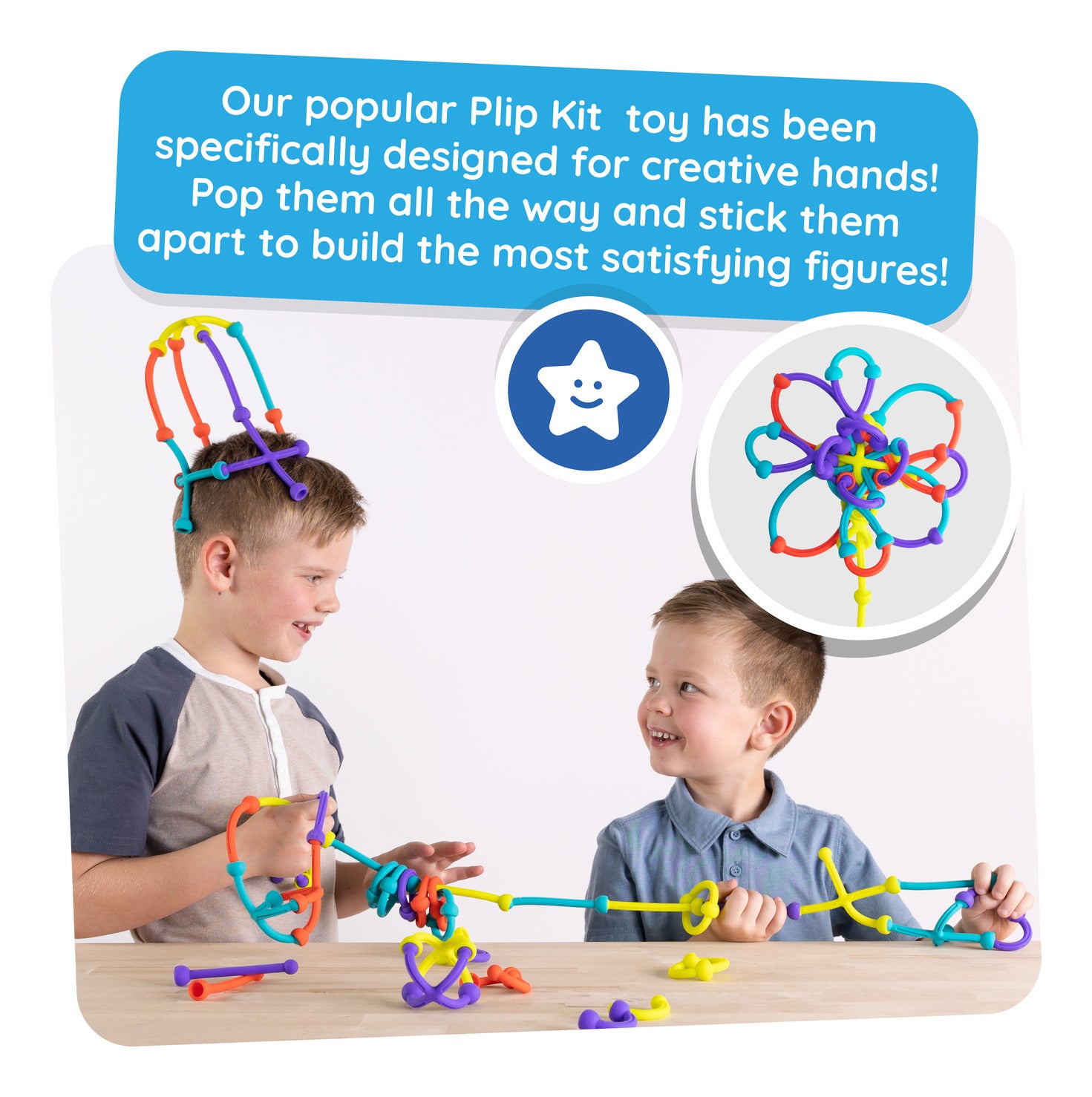 Fat Brain Toys Plip Kit Silicone Construction Set