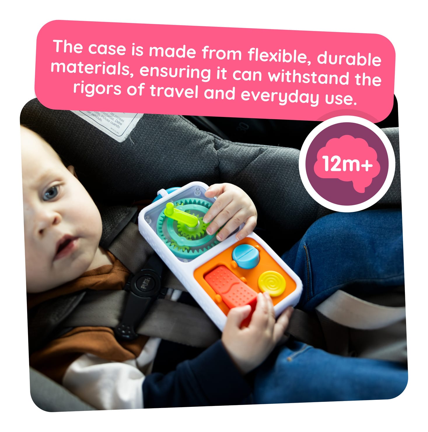 Fat Brain Toys PlayTab Go Portable Sensory Activity Toy