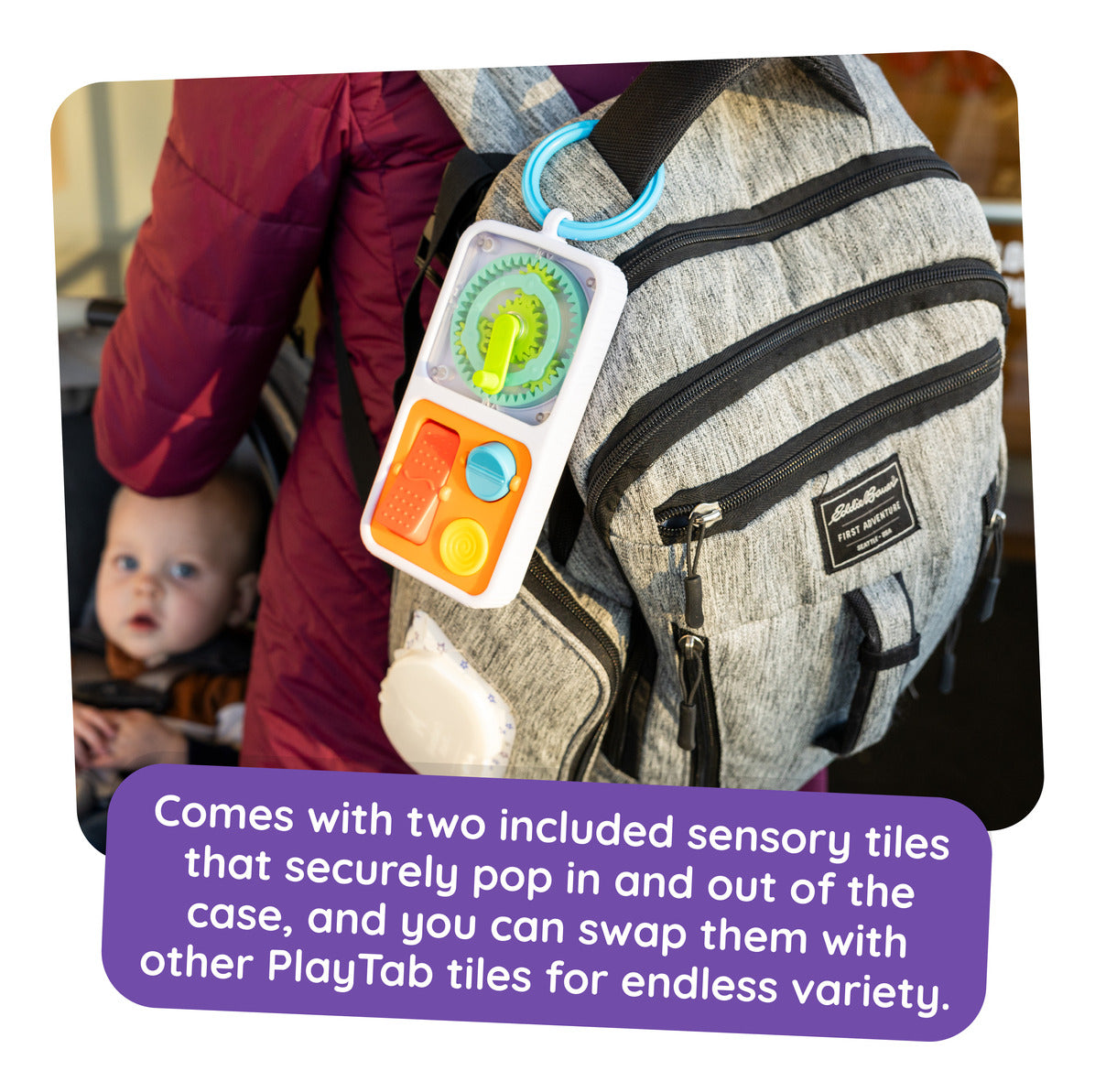 Fat Brain Toys PlayTab Go Portable Sensory Activity Toy