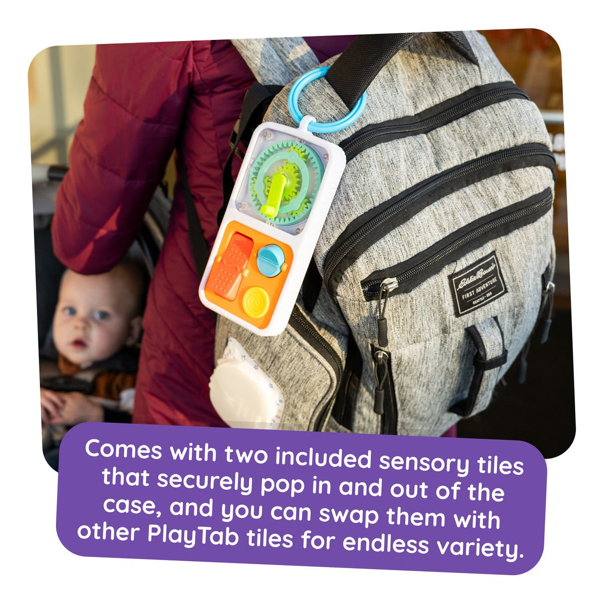 Fat Brain Toys PlayTab Go Portable Sensory Activity Toy