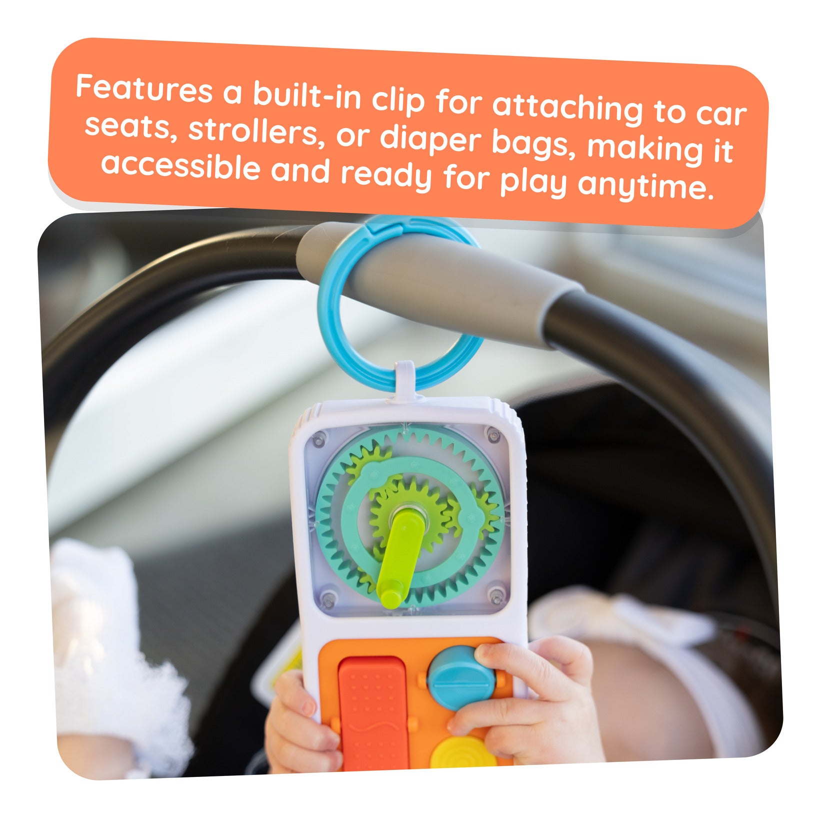 Fat Brain Toys PlayTab Go Portable Sensory Activity Toy