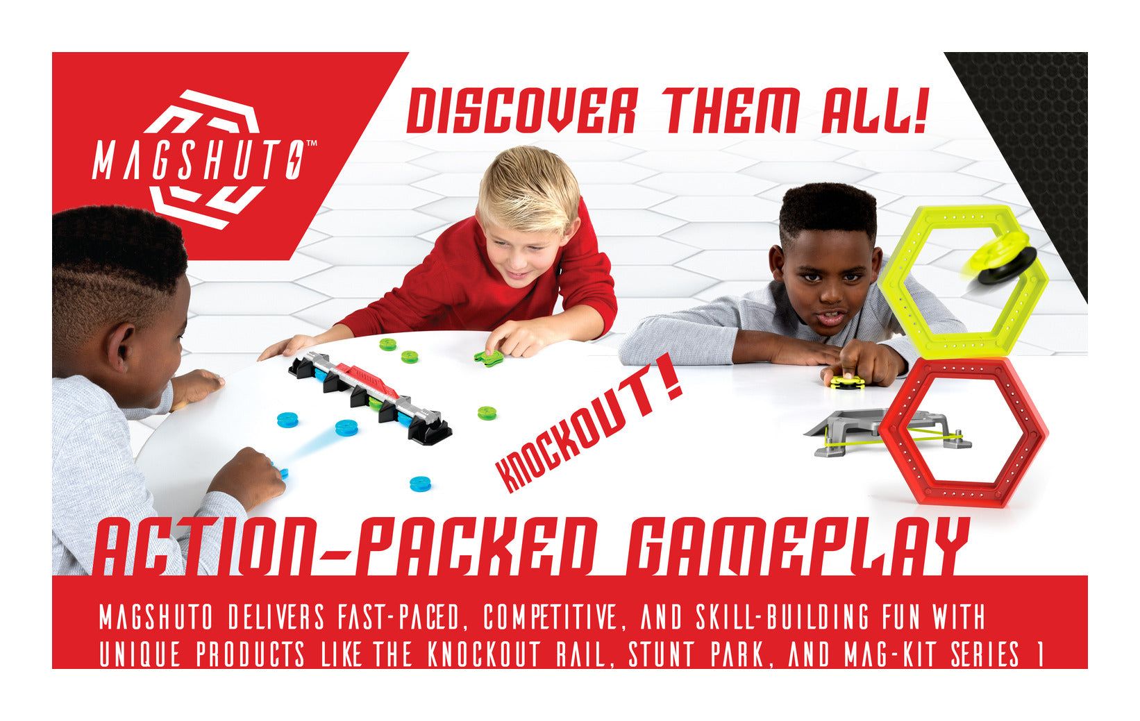 Fat Brain Toys Magshuto Stunt Park Magnetic Trick Shot Set