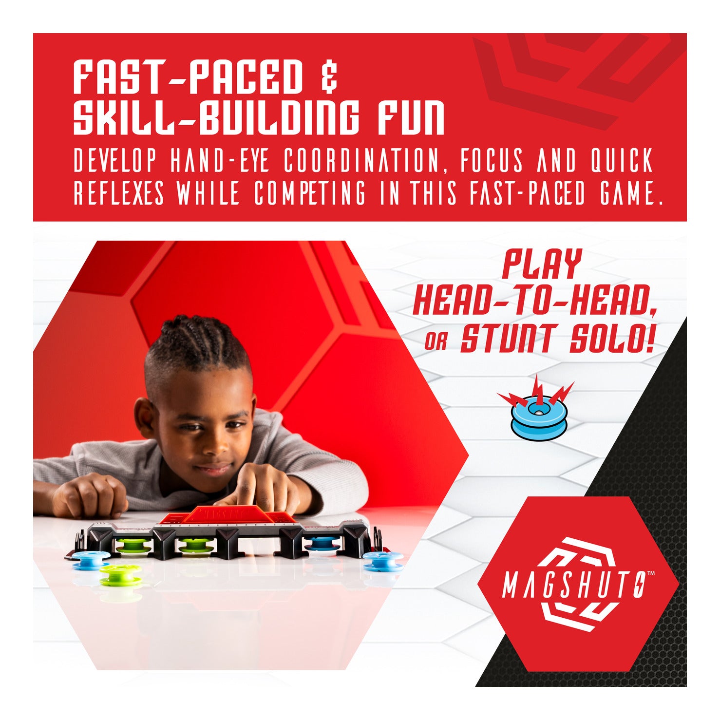 TOMY Magshuto Knockout Rail Magnetic Skill Game