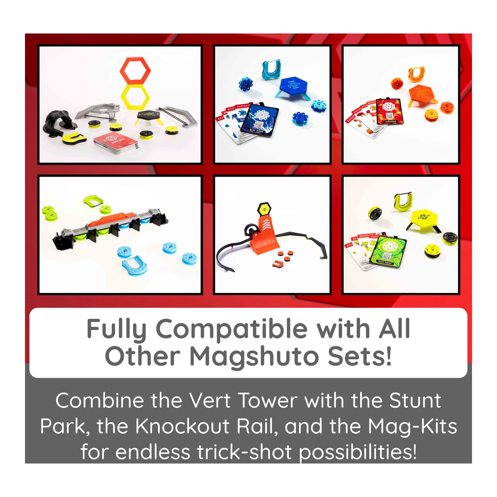 Fat Brain Toys Magshuto Vert Tower Magnetic Trick-Shot Playset