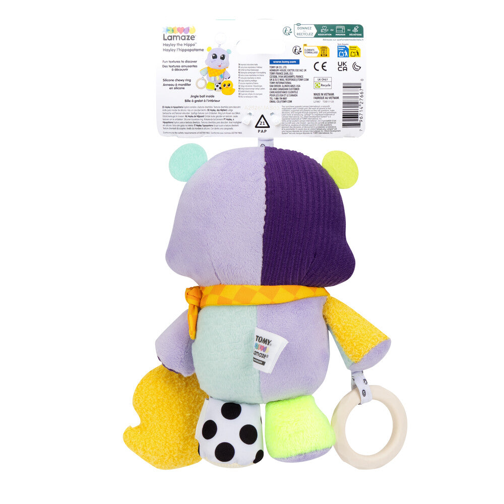 Lamaze Hayley the Hippo Clip & Go Baby Sensory Toy
