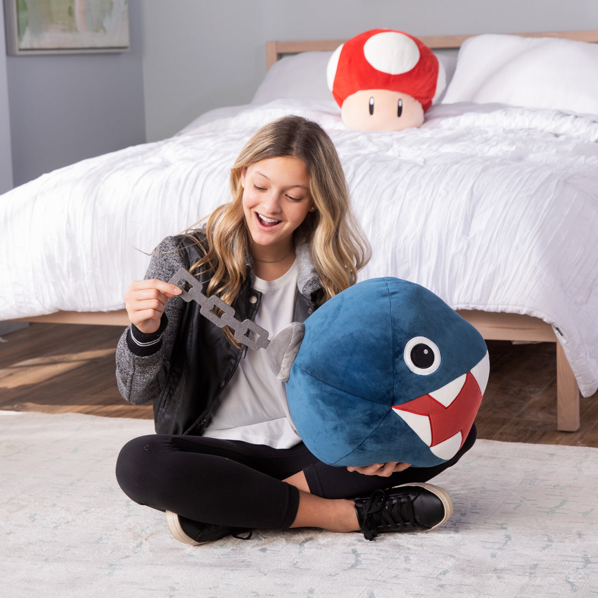 Club Mocchi-Mocchi Super Mario Chain Chomp Mega Plush 15in