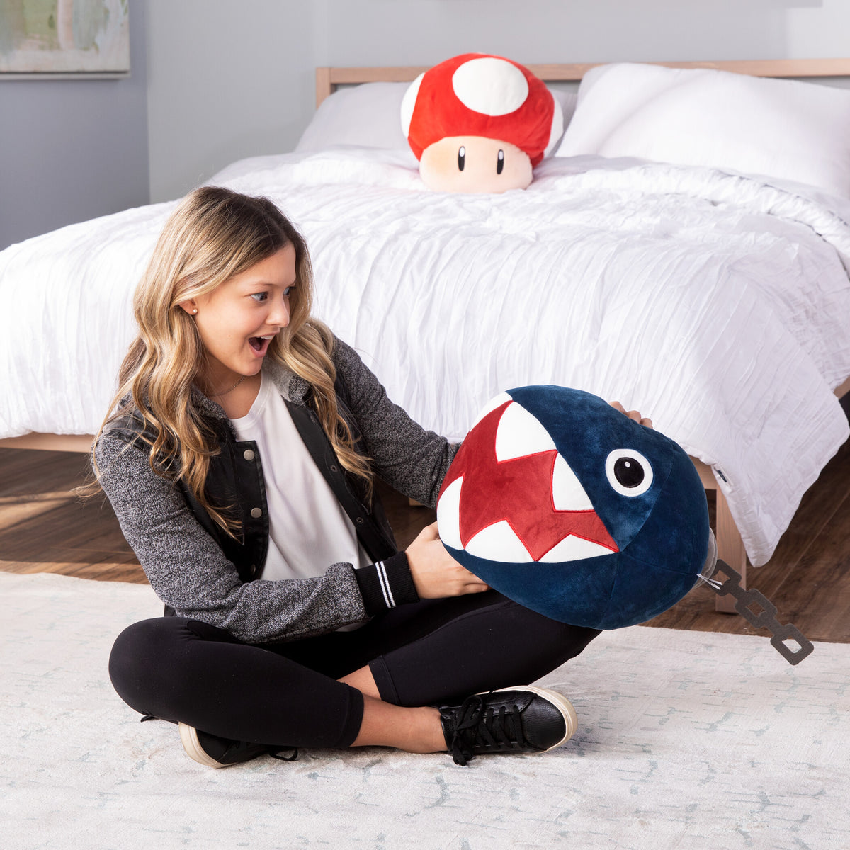 Club Mocchi-Mocchi Super Mario Chain Chomp Mega Plush 15in