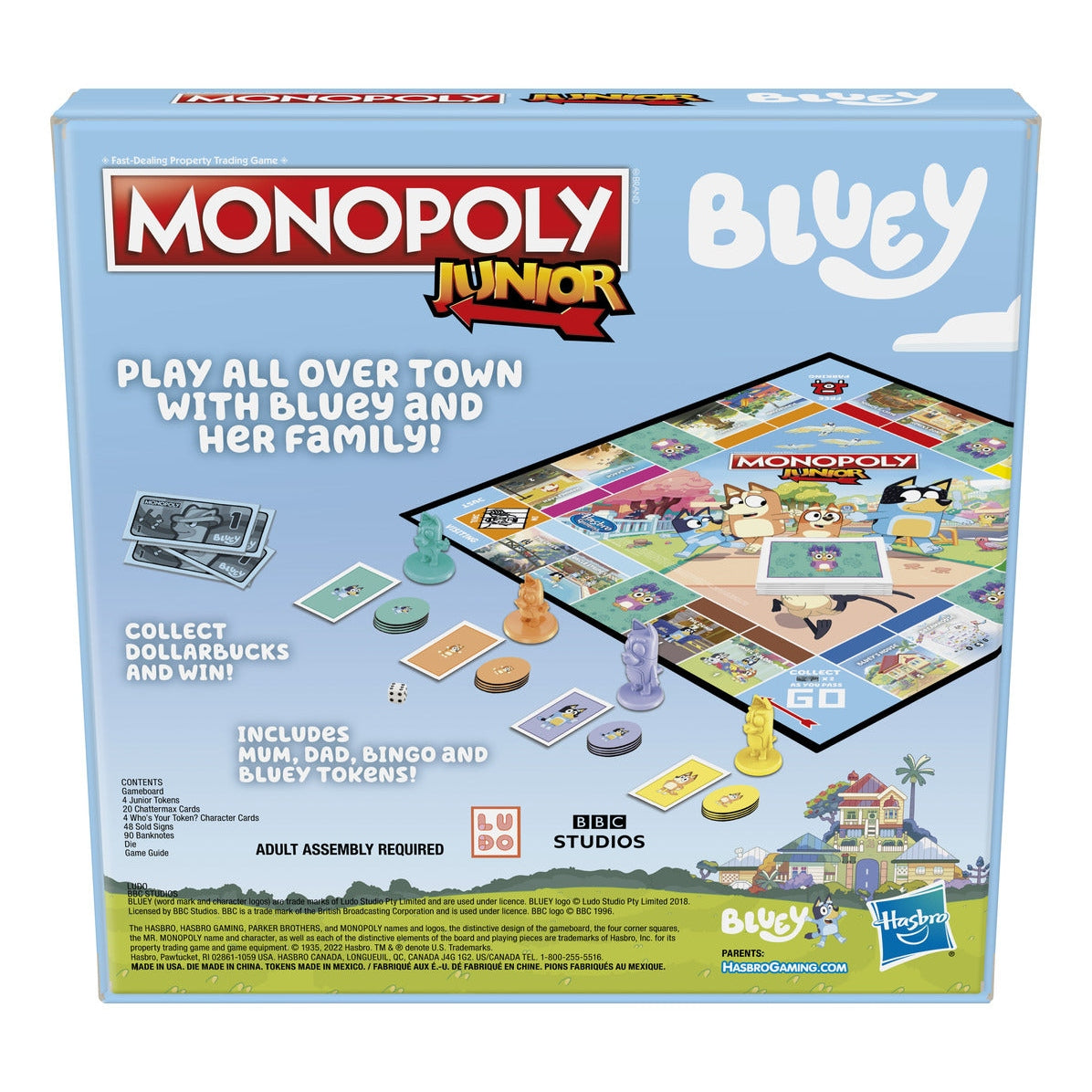 Hasbro Monopoly Junior Bluey Edition Board Game