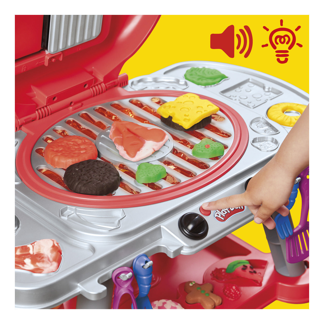 Play-Doh Sizzlin’ Grill Playset with Lights and Sounds