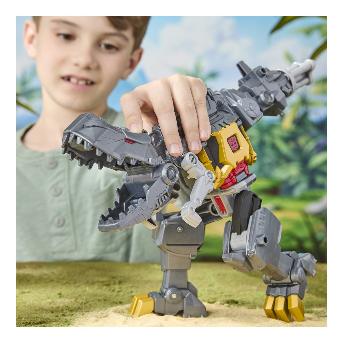 Transformers Cyberworld Grimlock Chomp & Battle Action Figure