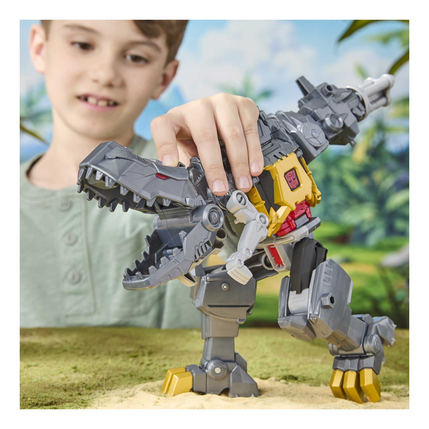 Transformers Cyberworld Grimlock Chomp & Battle Action Figure