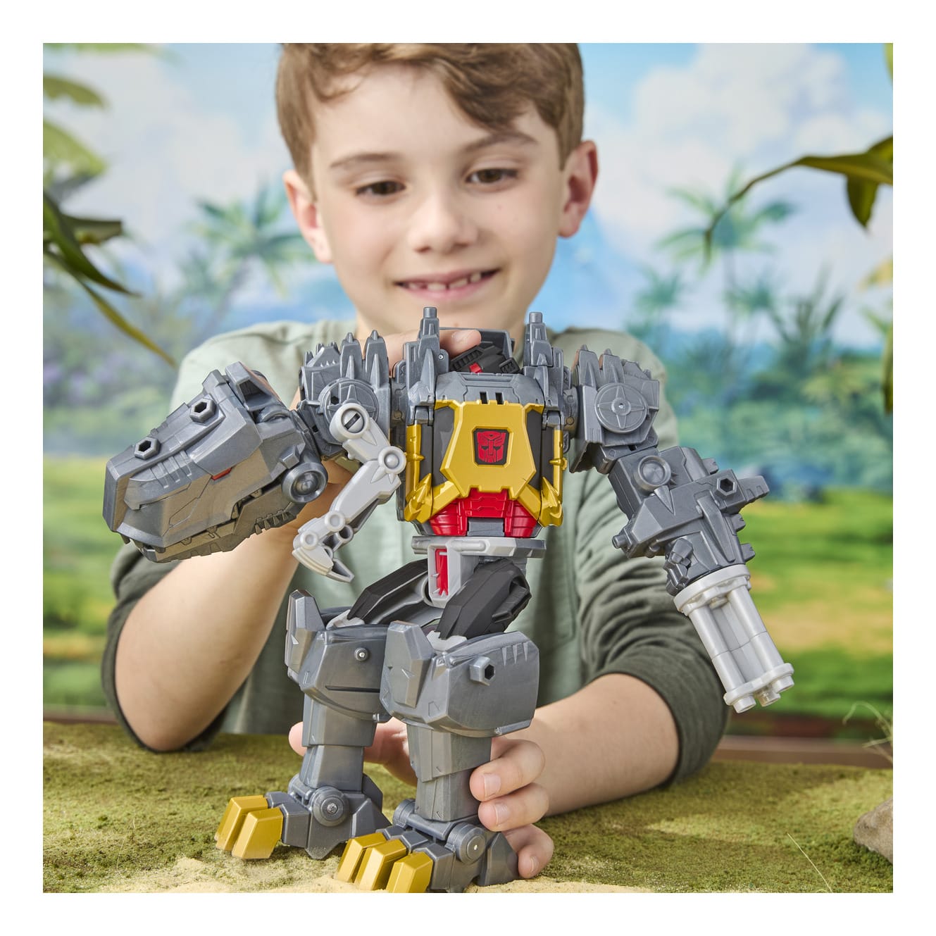 Transformers Cyberworld Grimlock Chomp & Battle Action Figure