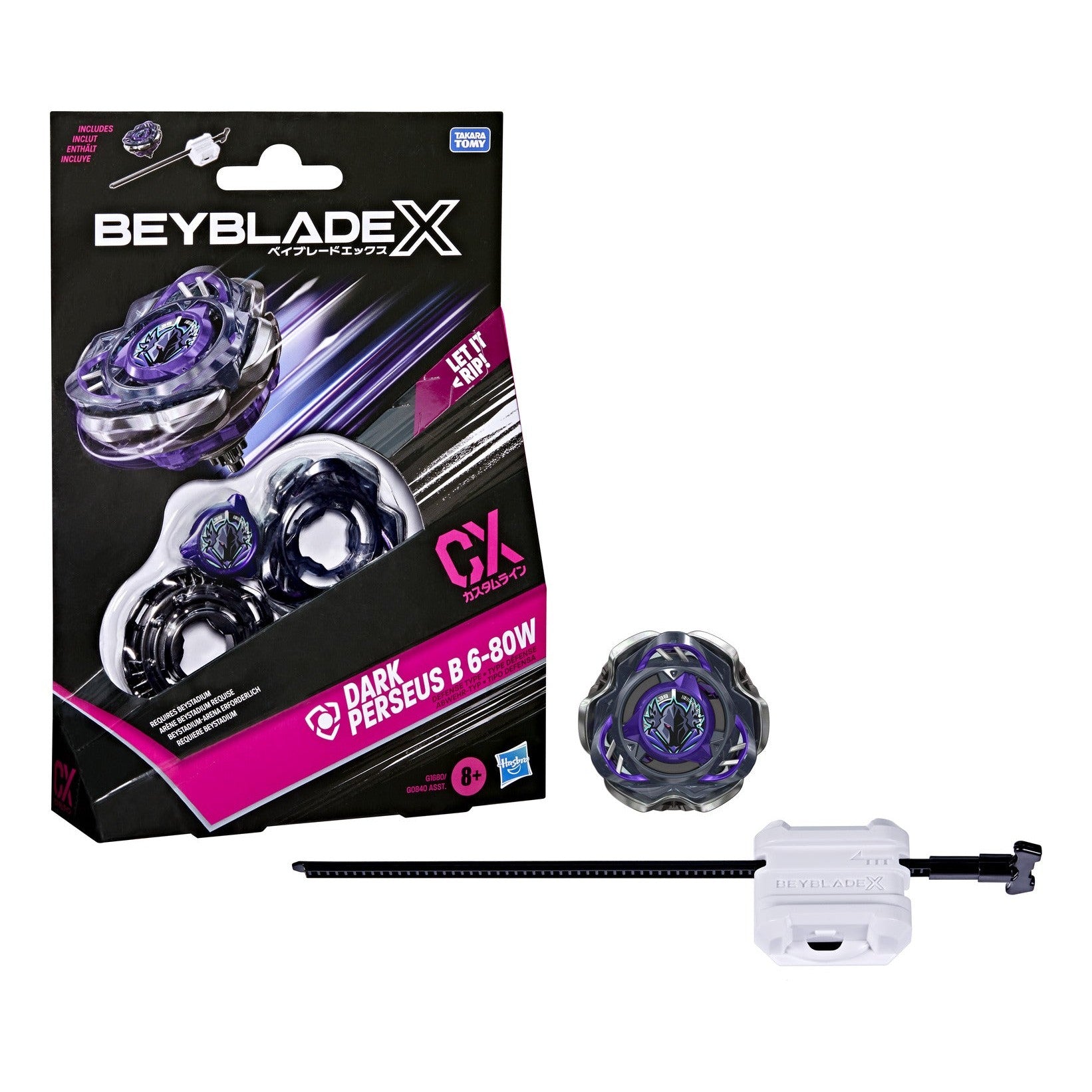Beyblade X Dark Perseus B 6-80W CX Starter Pack with Launcher
