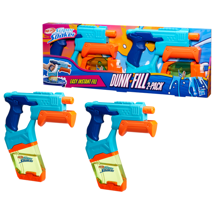 Super Toy Run Nerf Super Soaker Dunk-Fill 2-Pack Water Blasters – Lennies Toys