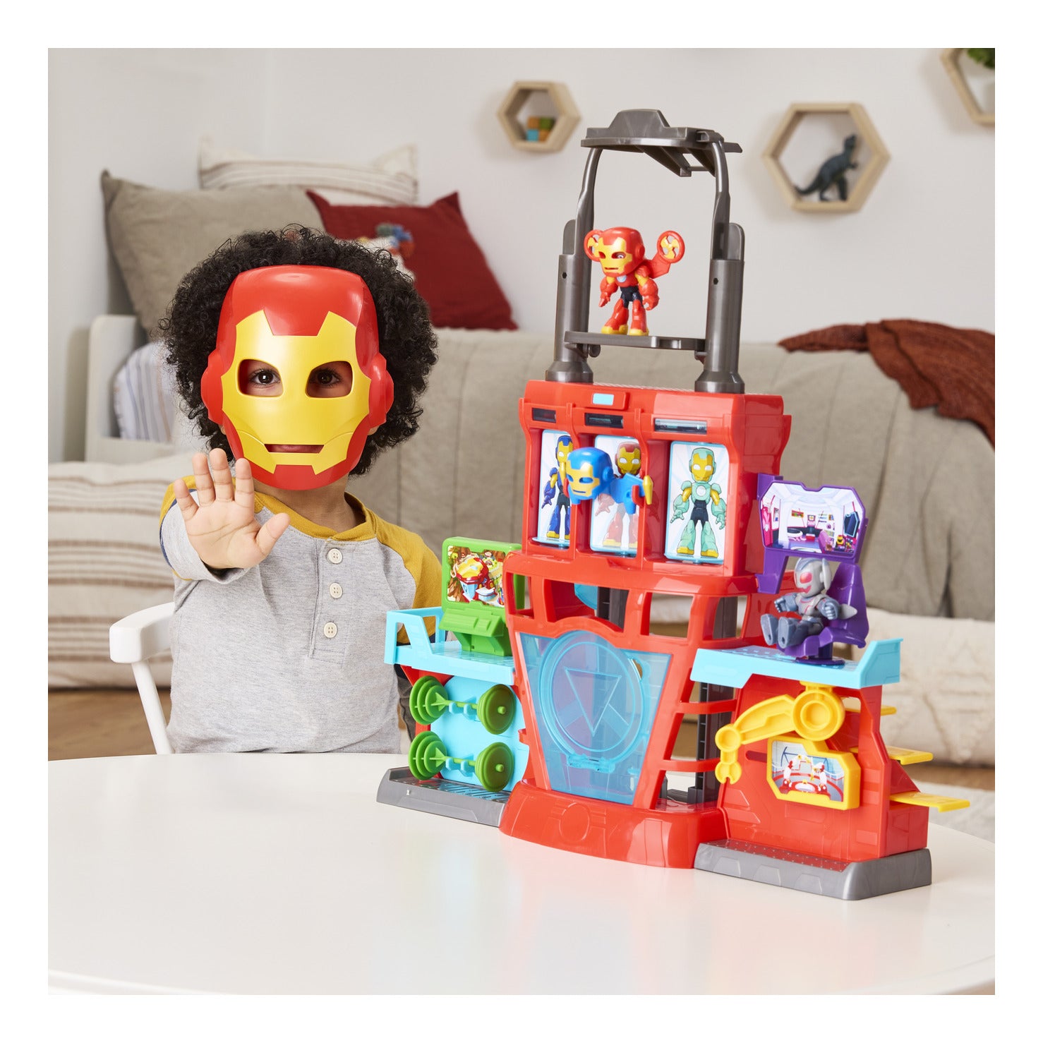Hasbro Marvel Iron Man and His Awesome Friends Iron Quarters Playset