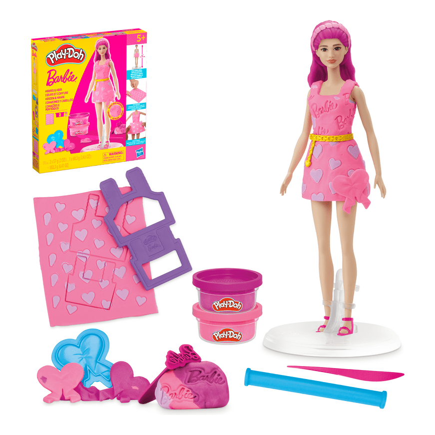Play-Doh Barbie Hearts & Hair Designer Doll Set