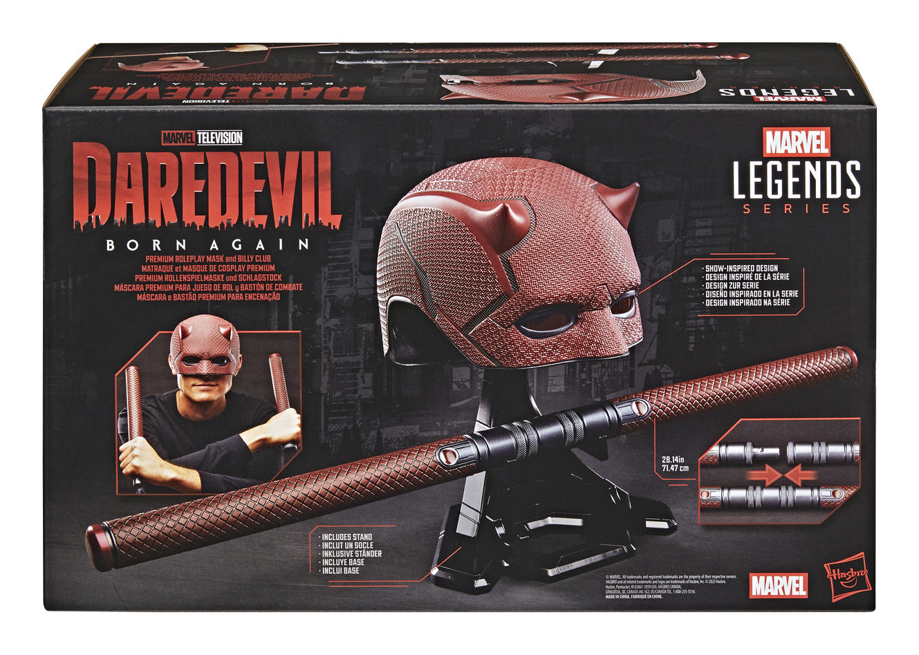 Marvel Legends Daredevil: Born Again Premium Roleplay Mask and Billy Club