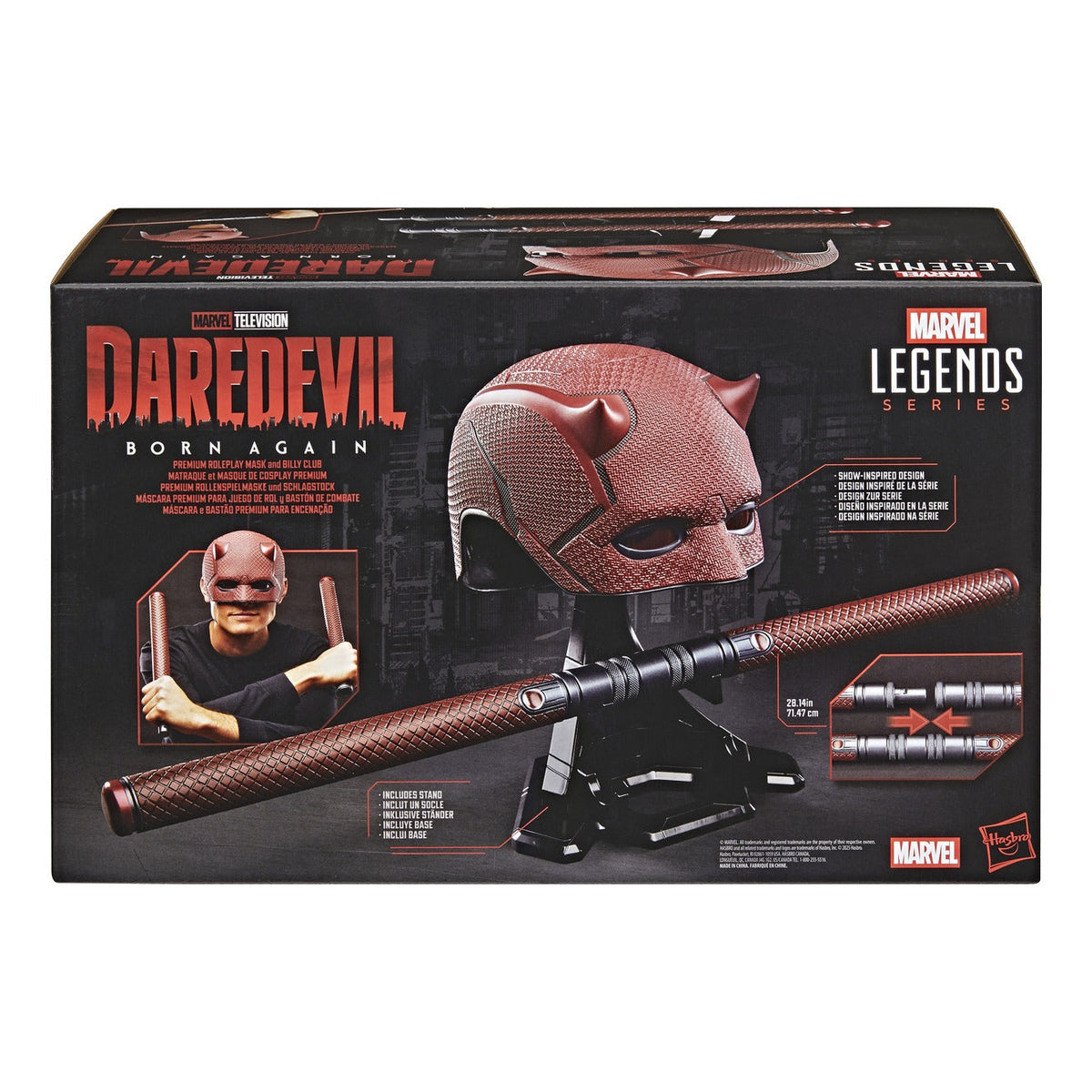 Marvel Legends Daredevil: Born Again Premium Roleplay Mask and Billy Club