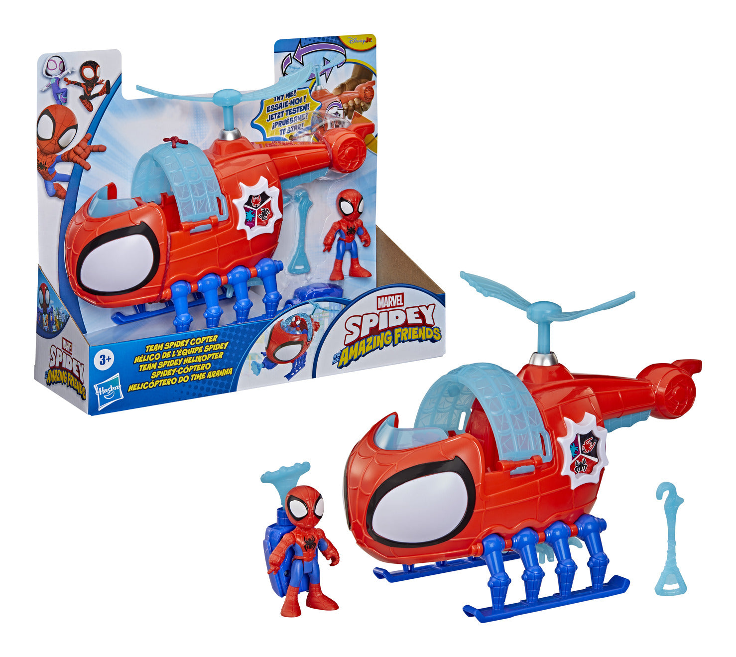 Marvel Spidey and His Amazing Friends Team Spidey Copter with Spidey Figure