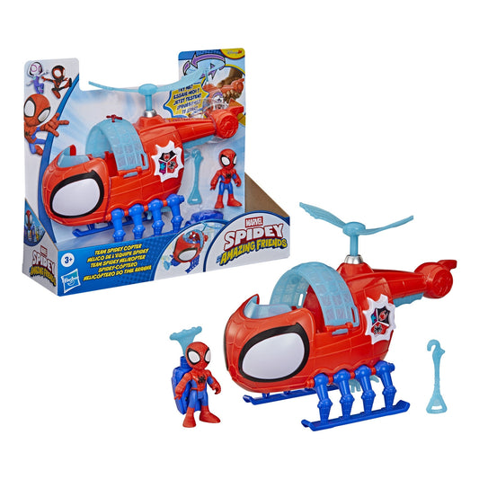 Marvel Spidey and His Amazing Friends Team Spidey Copter with Spidey Figure