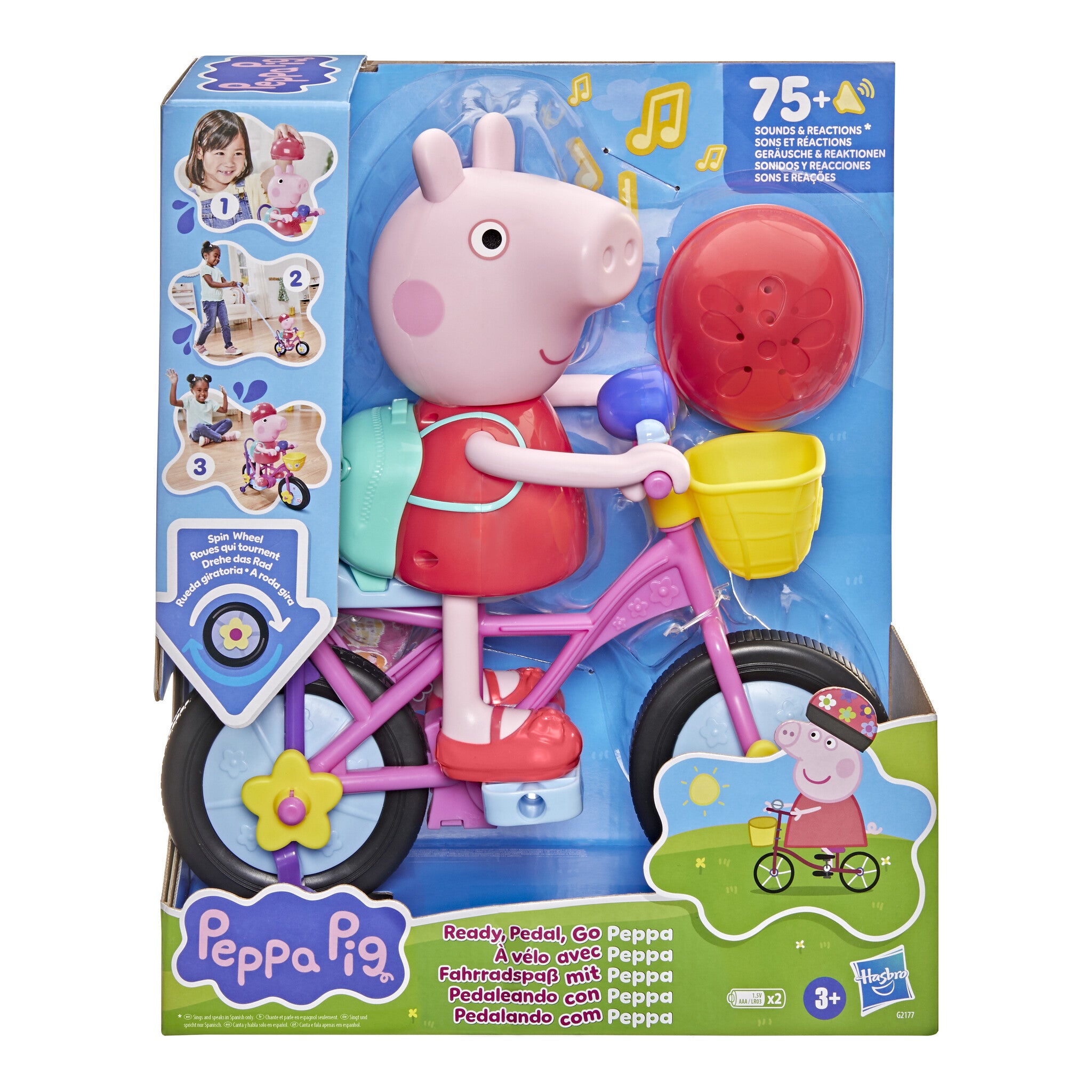 Peppa Pig Ready, Pedal, Go Peppa Interactive Figure and Bicycle Playset
