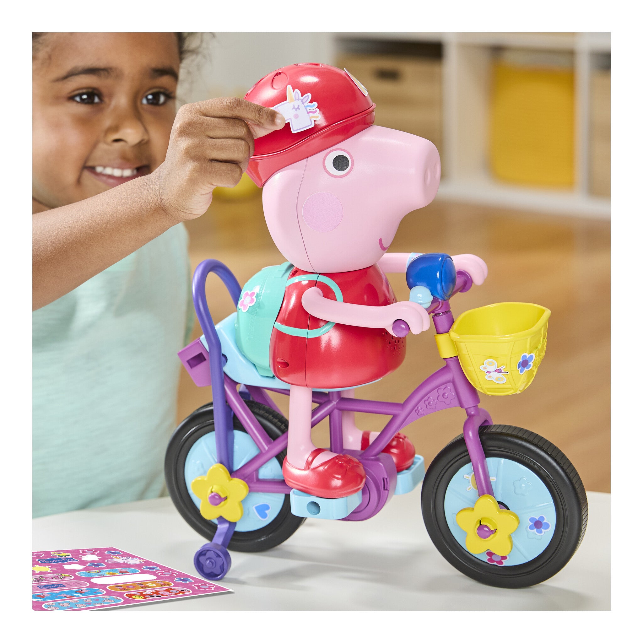 Peppa Pig Ready, Pedal, Go Peppa Interactive Figure and Bicycle Playset