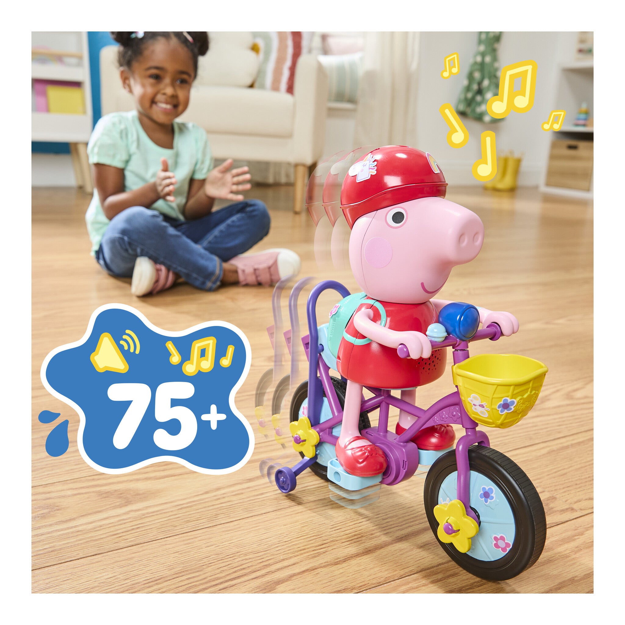 Peppa Pig Ready, Pedal, Go Peppa Interactive Figure and Bicycle Playset