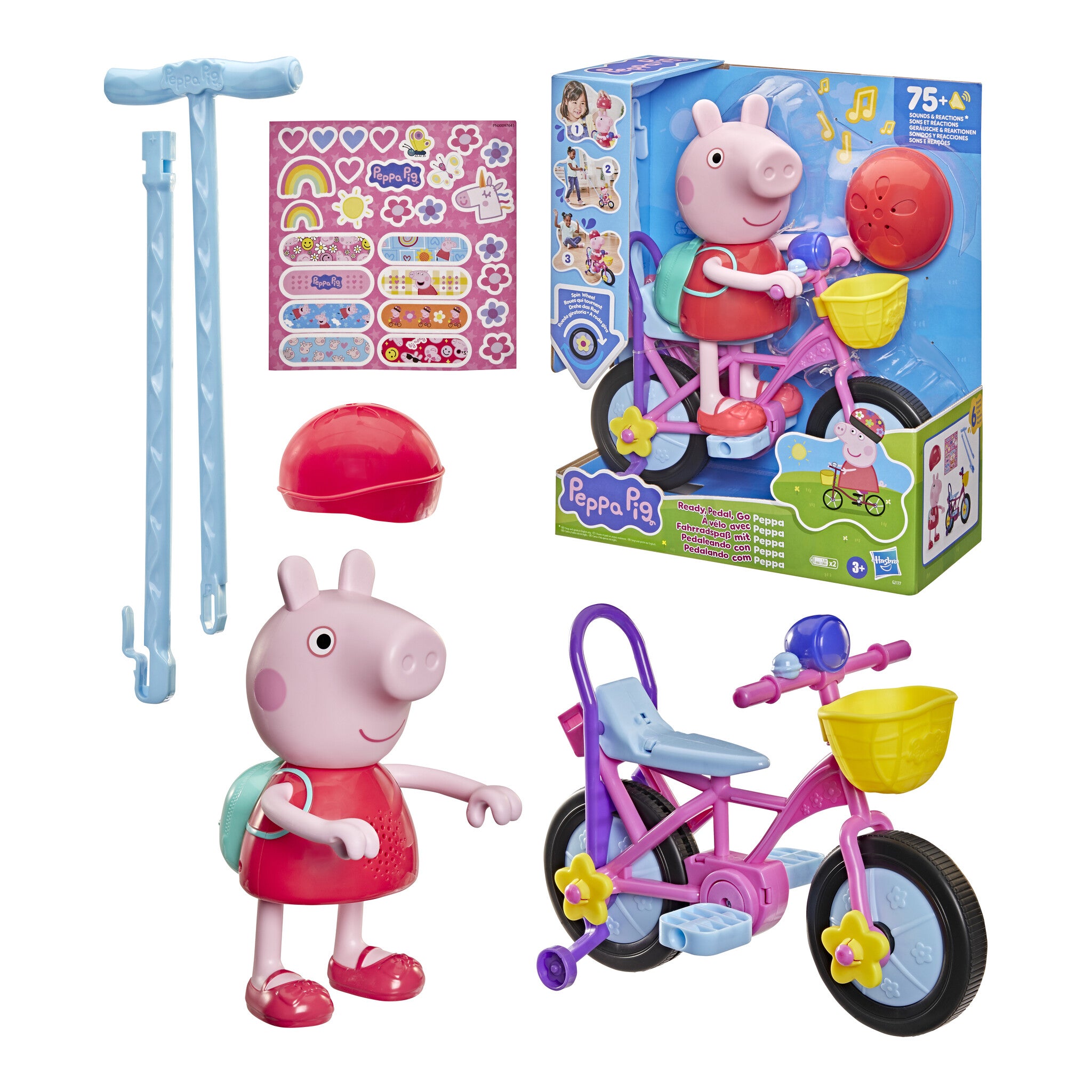 Peppa Pig Ready, Pedal, Go Peppa Interactive Figure and Bicycle Playset