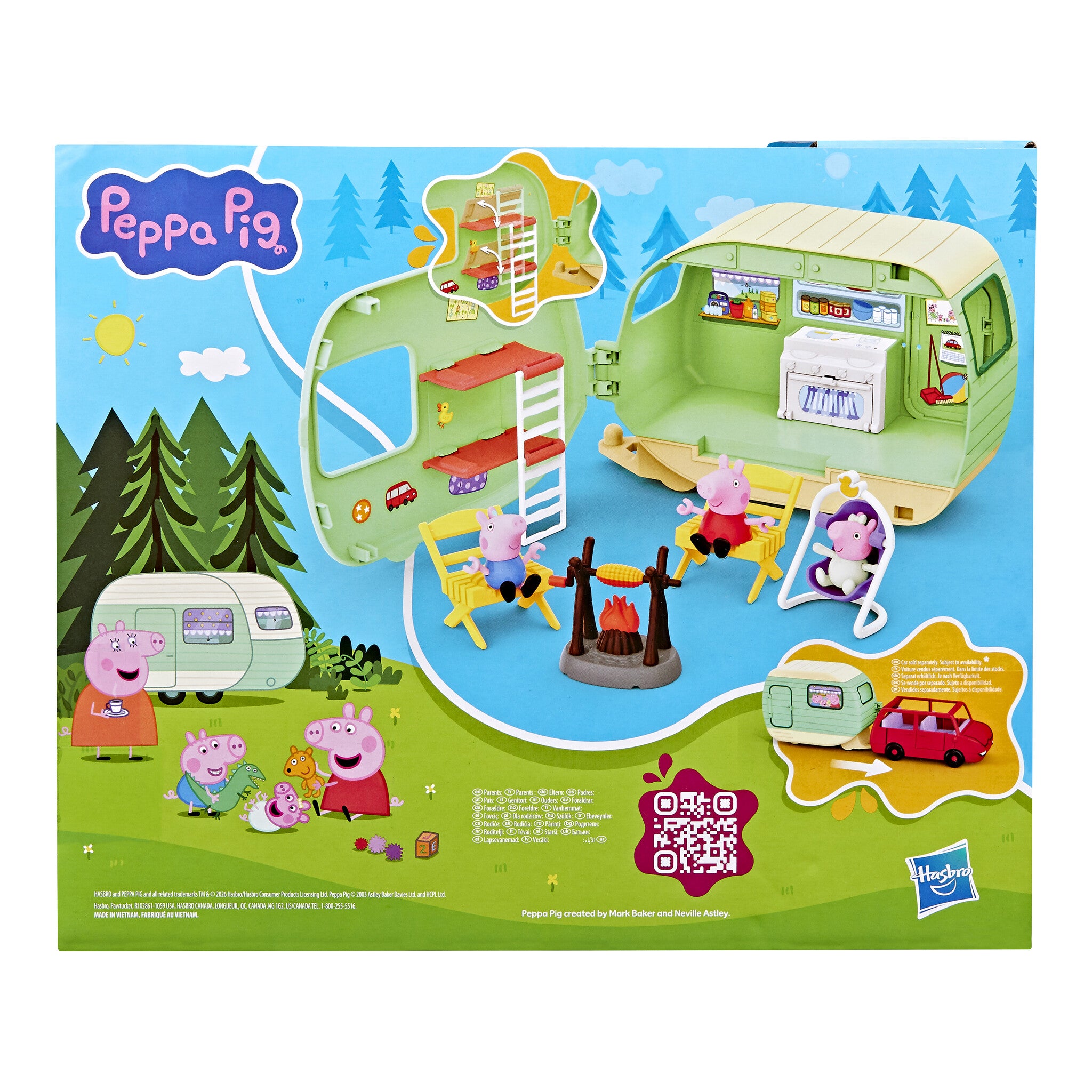 Hasbro Peppa Pig Caravan Playset with 3 Figures and 6 Accessories