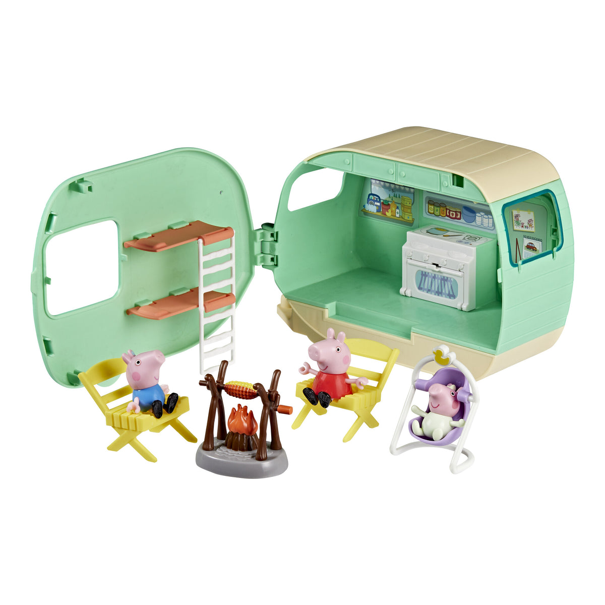 Hasbro Peppa Pig Caravan Playset with 3 Figures and 6 Accessories