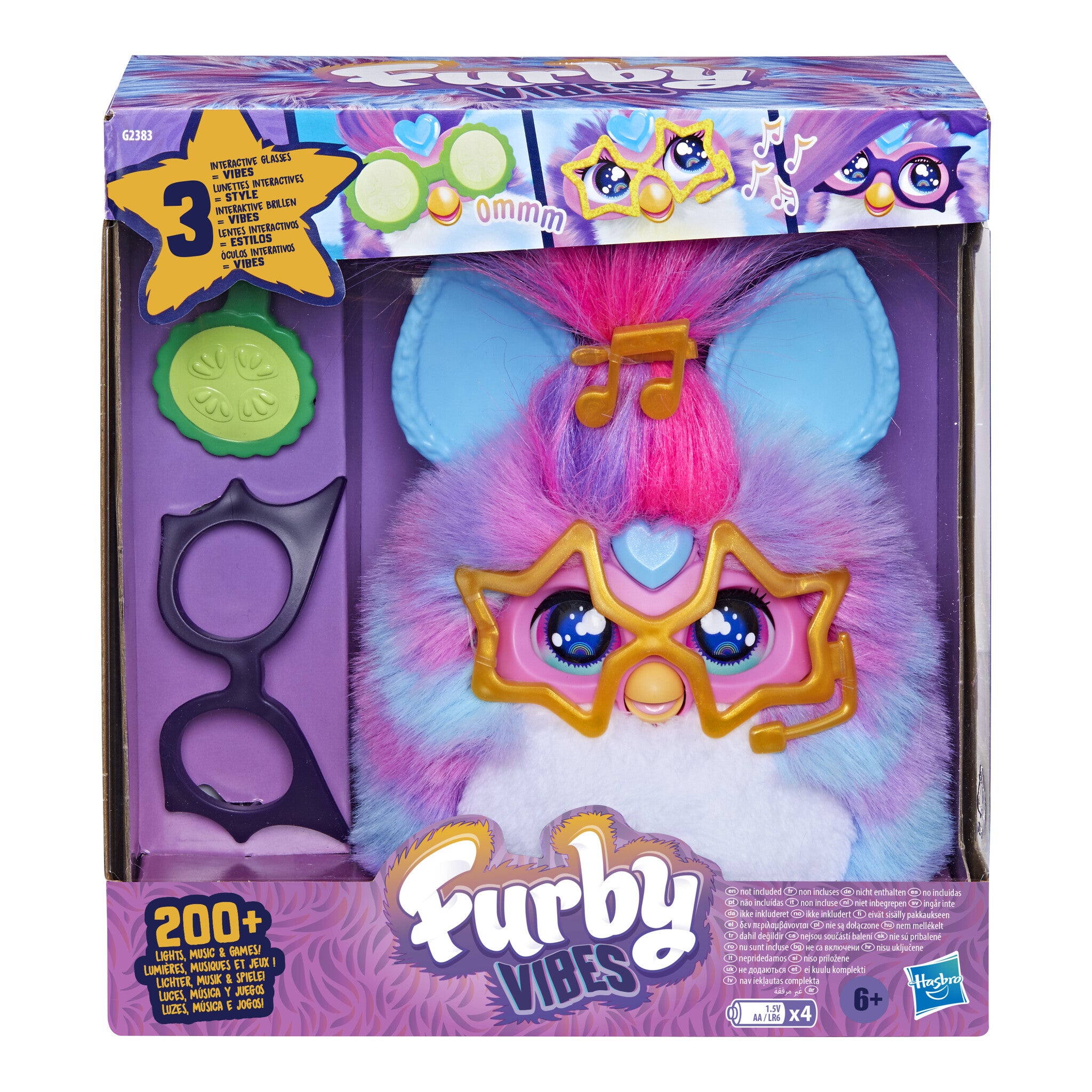 Hasbro Furby Vibes Blue Razz Interactive Plush Toy