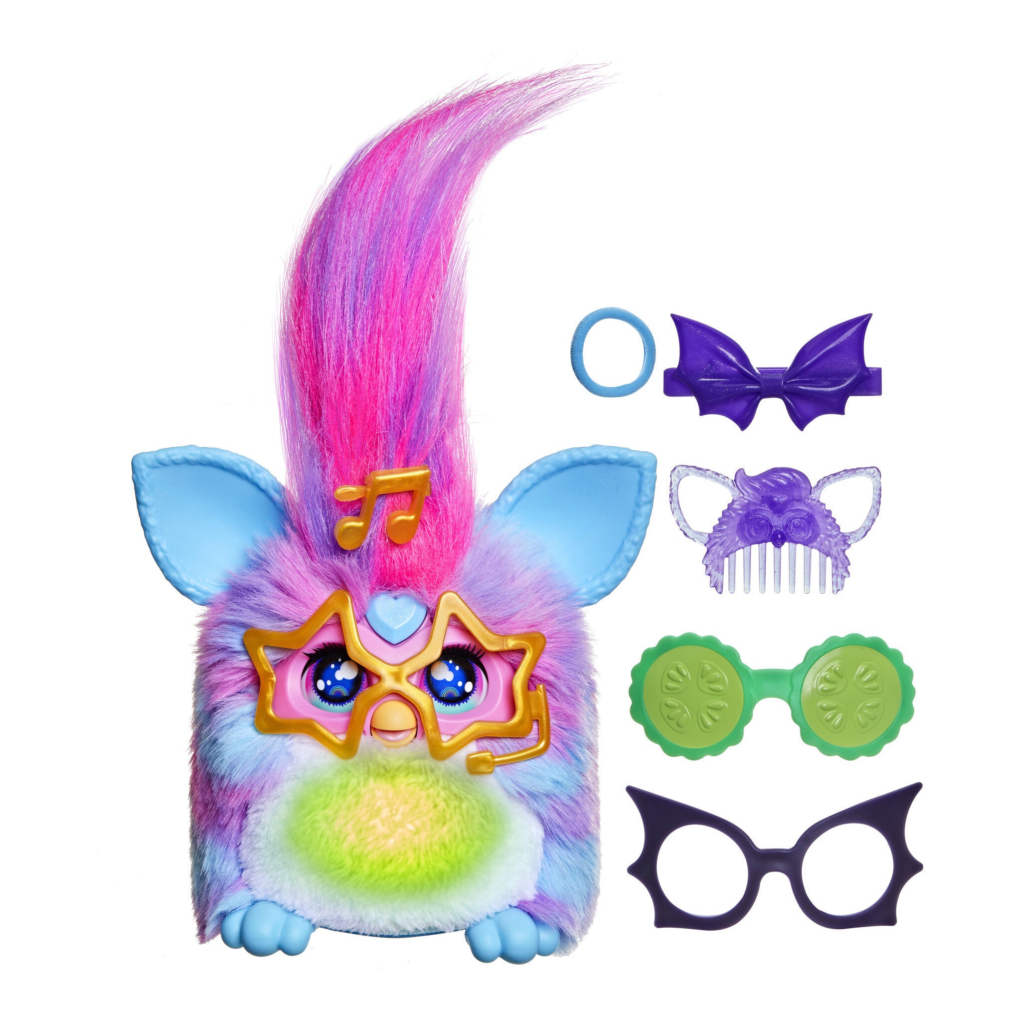 Hasbro Furby Vibes Blue Razz Interactive Plush Toy