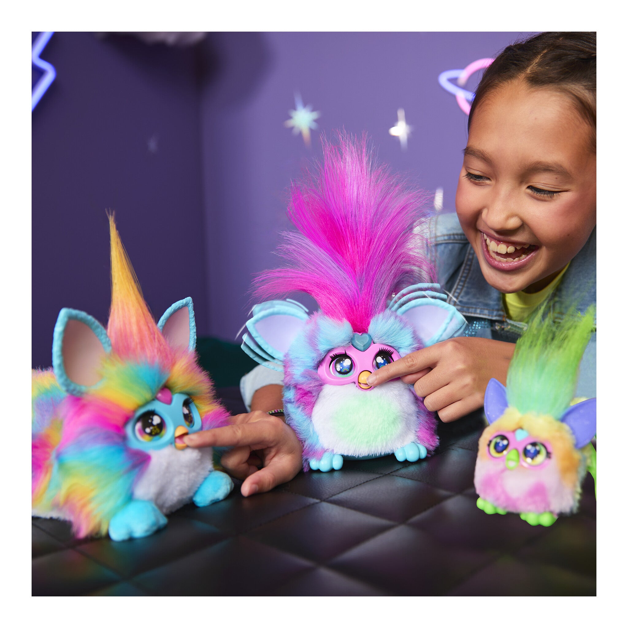 Hasbro Furby Vibes Blue Razz Interactive Plush Toy