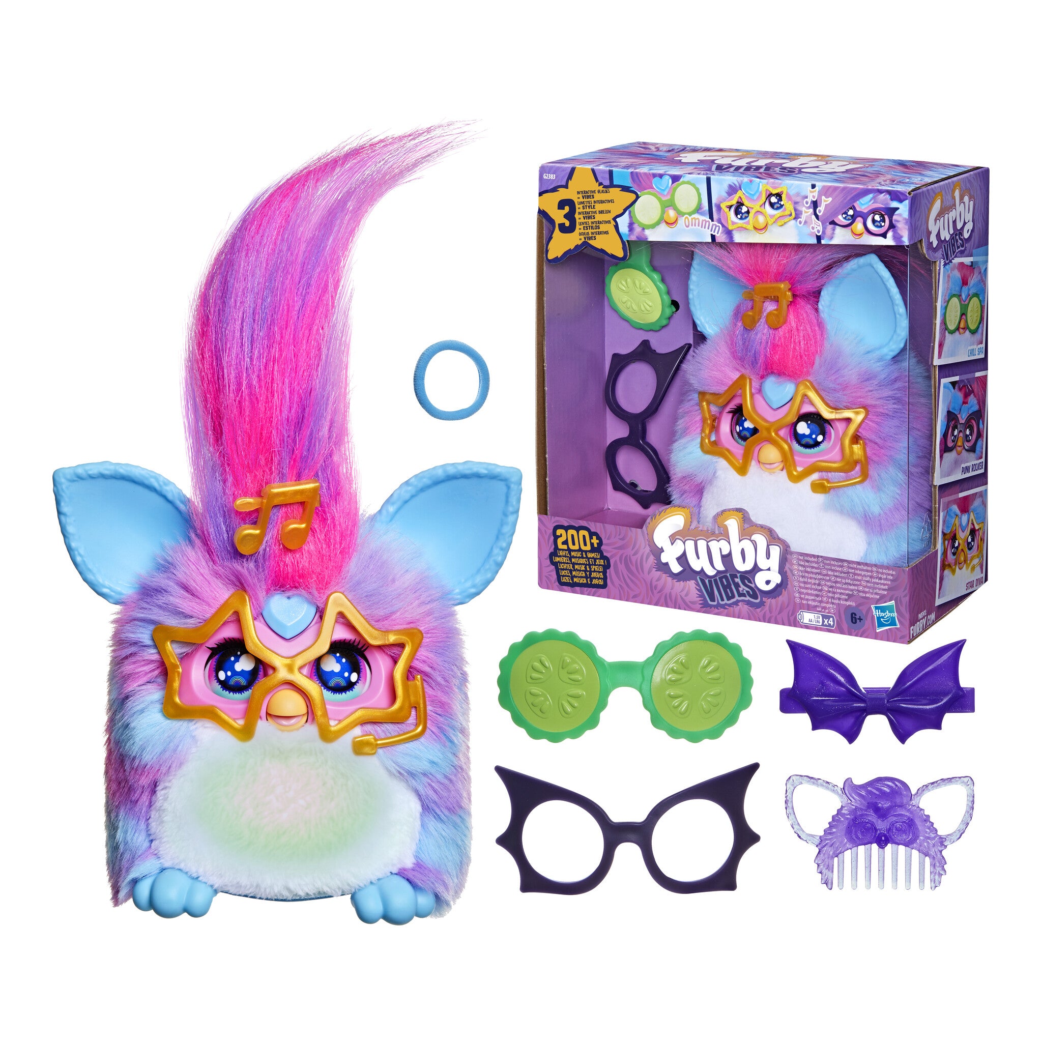 Hasbro Furby Vibes Blue Razz Interactive Plush Toy