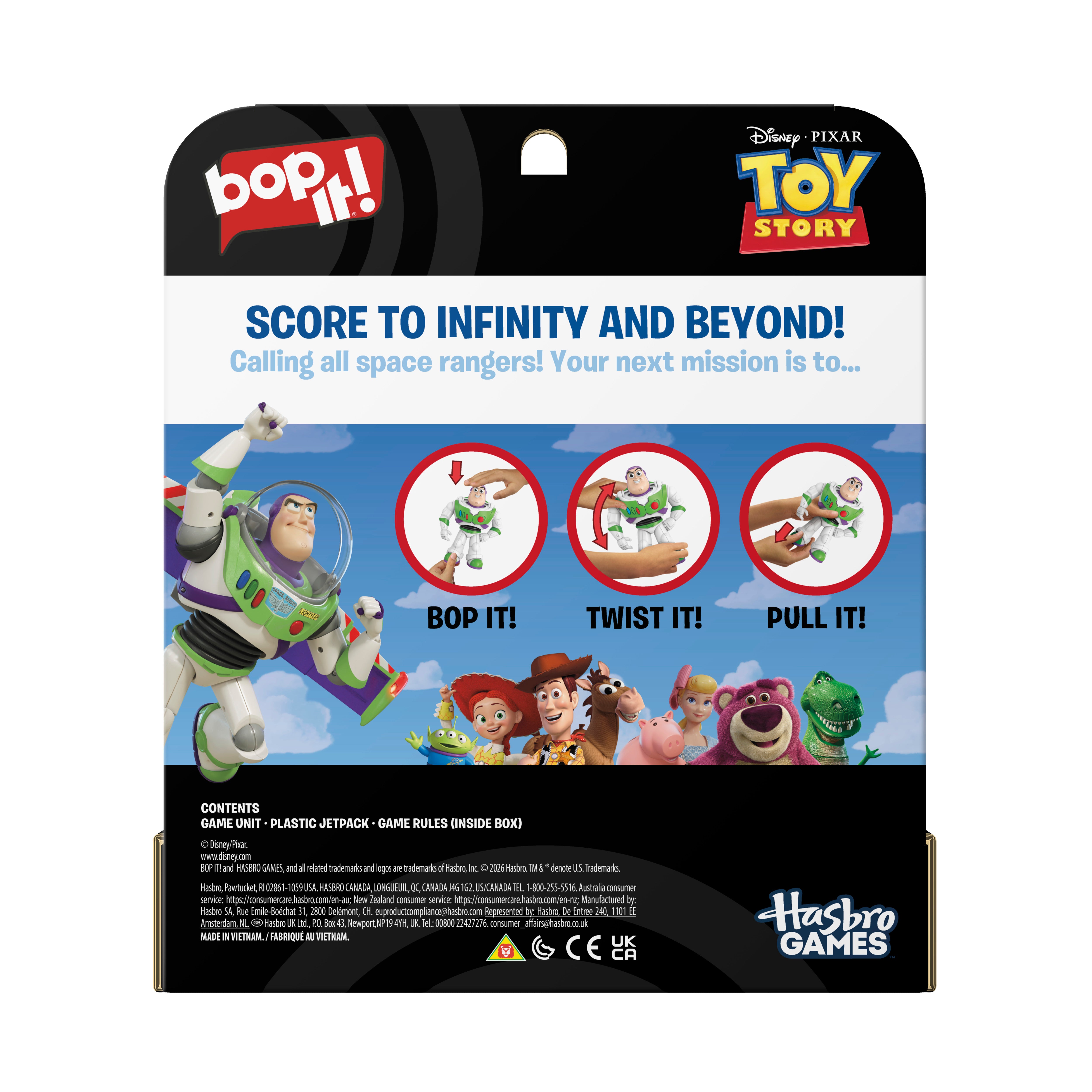 Hasbro Gaming Bop It! Disney Pixar Toy Story Buzz Lightyear Edition