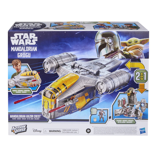 Star Wars ActionVerse Mandalorian Razor Crest Playset with Figures