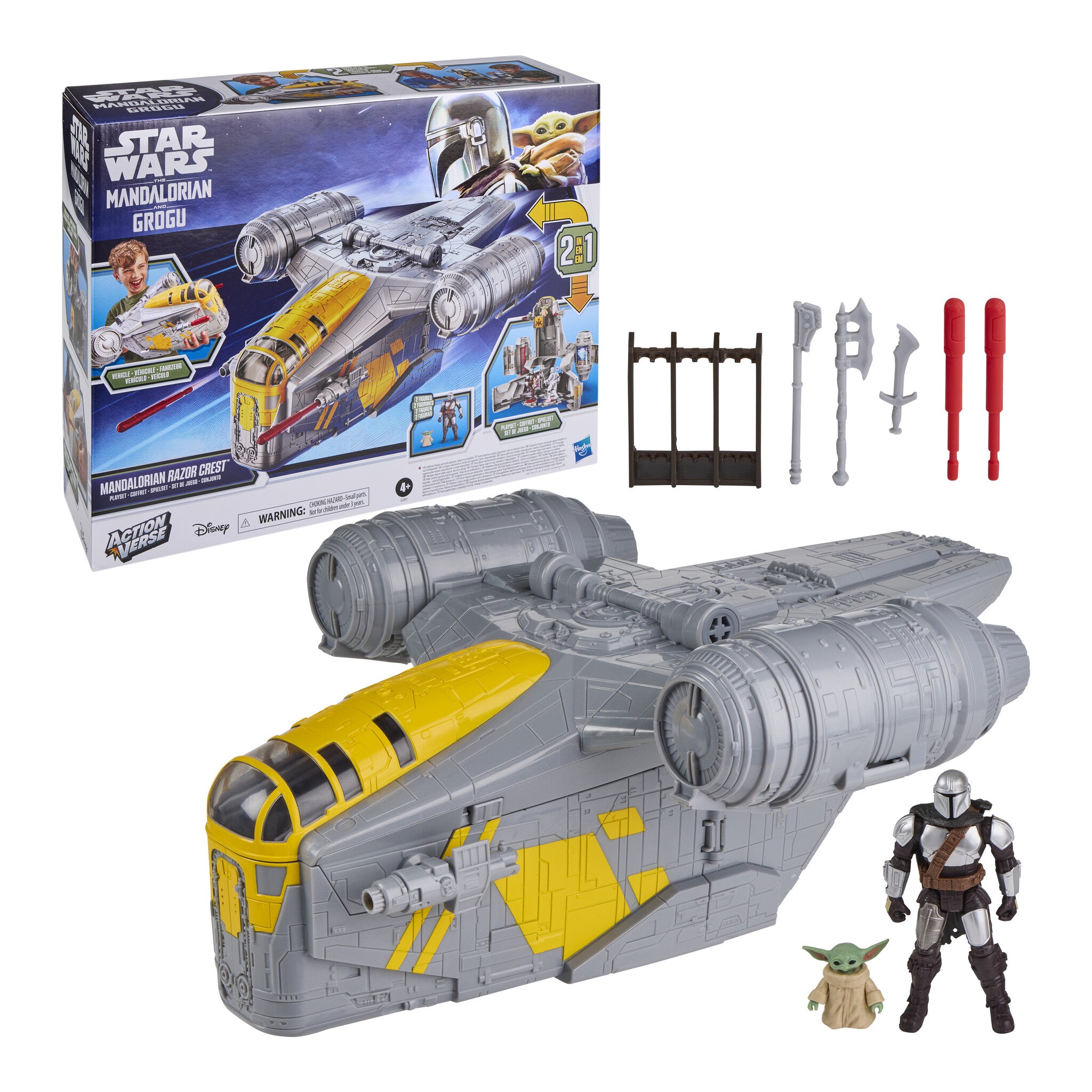Star Wars ActionVerse Mandalorian Razor Crest Playset with Figures