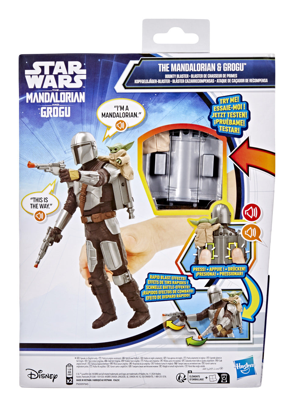 Star Wars The Mandalorian & Grogu Bounty Blaster Action Figure