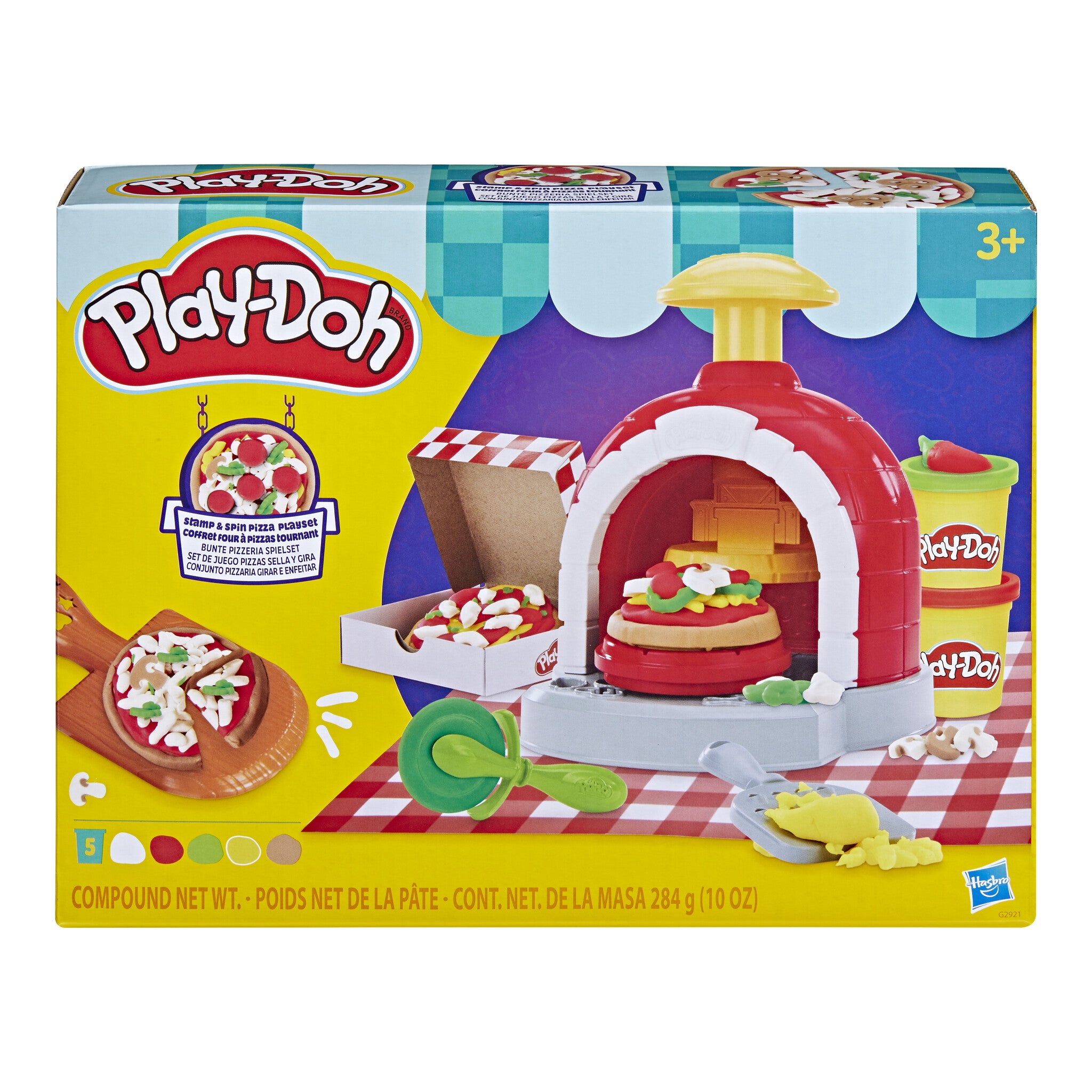 Play-Doh Stamp 'n Spin Pizza Playset with 5 Colours