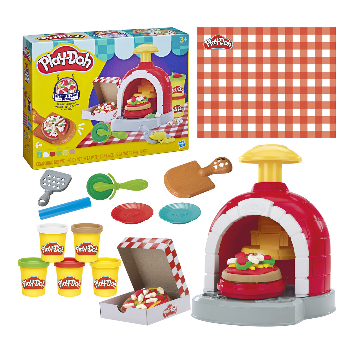 Play-Doh Stamp 'n Spin Pizza Playset with 5 Colours