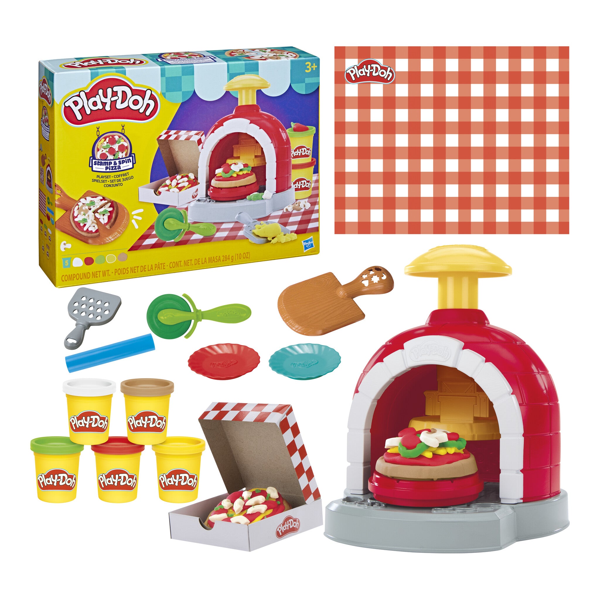 Play-Doh Stamp 'n Spin Pizza Playset with 5 Colours