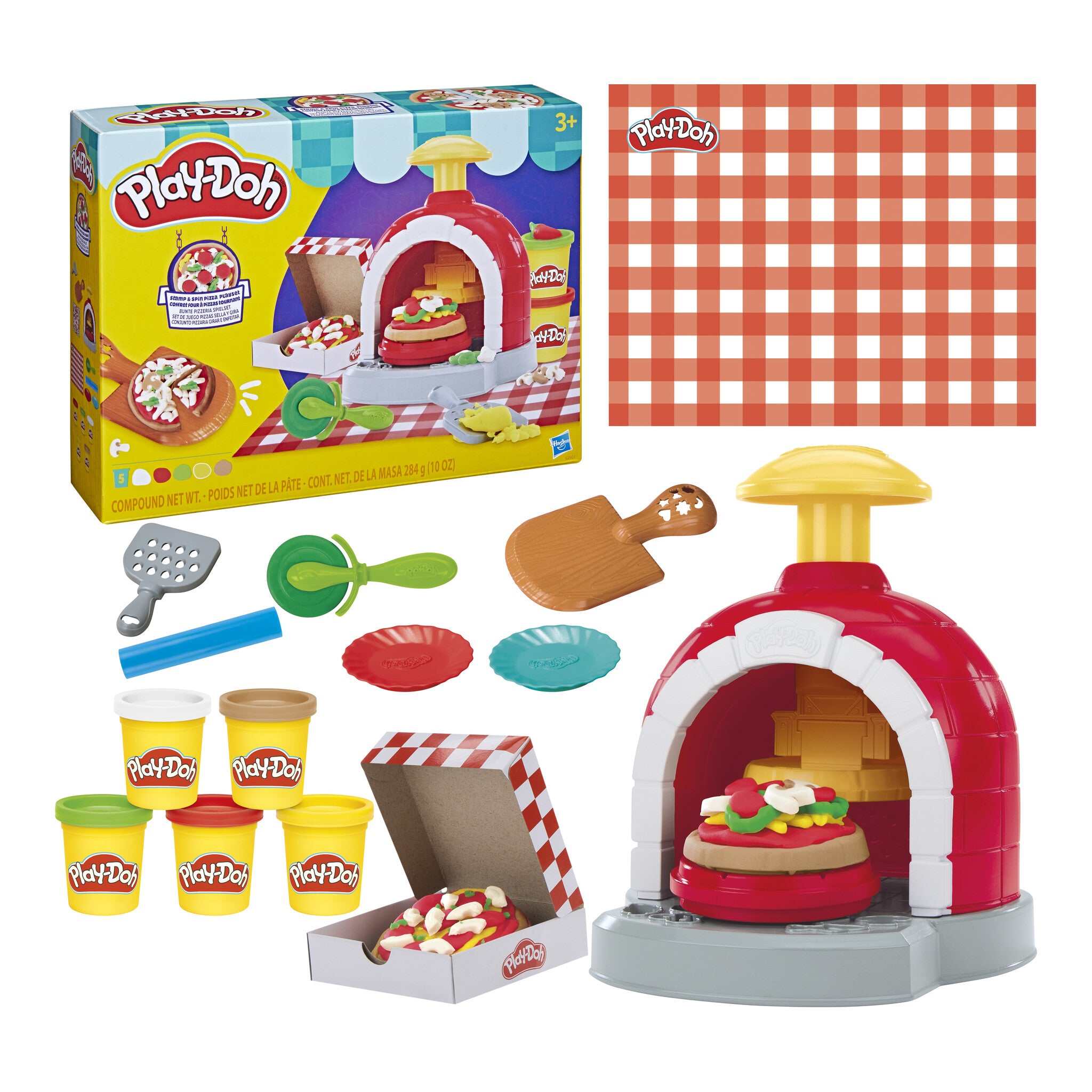 Play-Doh Stamp 'n Spin Pizza Playset with 5 Colours